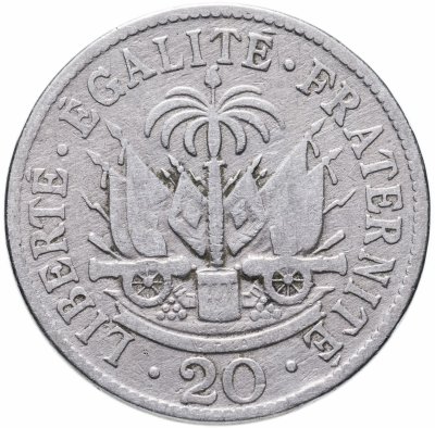 купить Гаити 20 сантимов (centimes) 1907