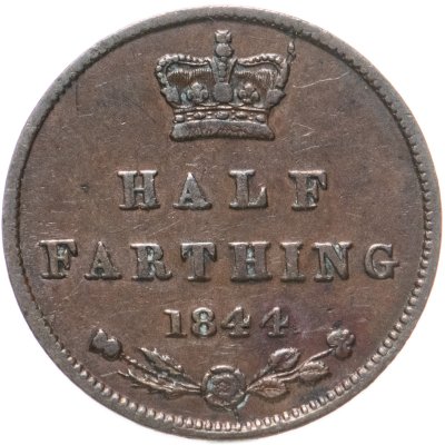 купить Великобритания 1/2 фартинга (farthing) 1844