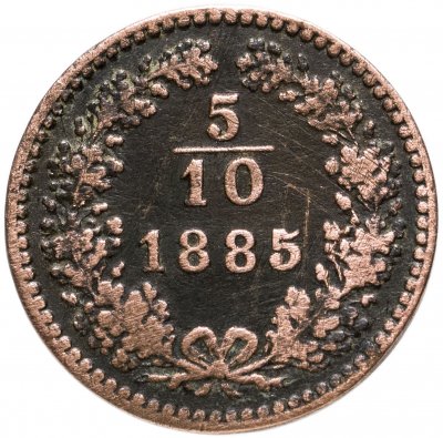 купить Австрия 5/10 крейцера (kreuzer) 1885 Диаметр 17 мм
