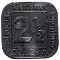 купить Германия (Берлин), нотгельд 2 1/2 пфеннига (без обозначения года)