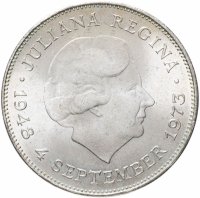 купить Нидерланды 10 гульденов (gulden) 1973 "25 лет правления Королевы Юлианы"