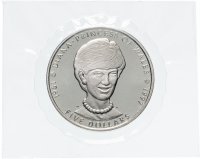 Купить Маршалловы Острова 5 долларов (dollars) 1997 Принцесса Диана в буклете