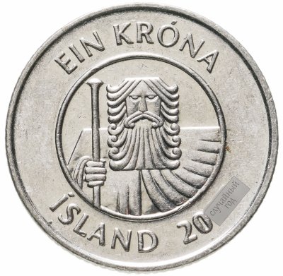 купить Исландия 1 крона (krona) 1989-2011 магнетик, случайная дата