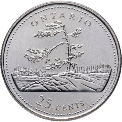 купить Канада 25 центов (квотер, quarter dollar) 1992 "125 лет Конфедерации Канада - Онтарио"