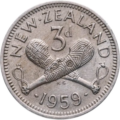 купить Новая Зеландия 3 пенса (pence) 1959