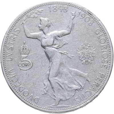 купить Австрия 5 крон (corona) 1908 60 лет правления Франца Иосифа