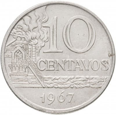 купить Бразилия 10 сентаво (centavos) 1967