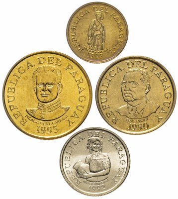 купить Парагвай набор монет 1990-1995 (4 штуки)