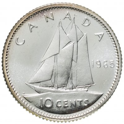 купить Канада 10 центов (cents) 1965