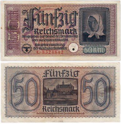 купить Германия 50 марок 1940-1945 год (Pick R140(1) Оккупационные территории