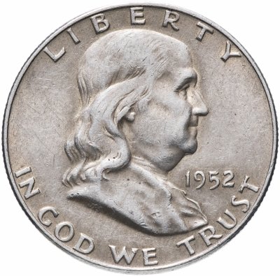 купить США 50 центов (1/2 доллара, half dollar) 1952 D Franklin Half Dollar