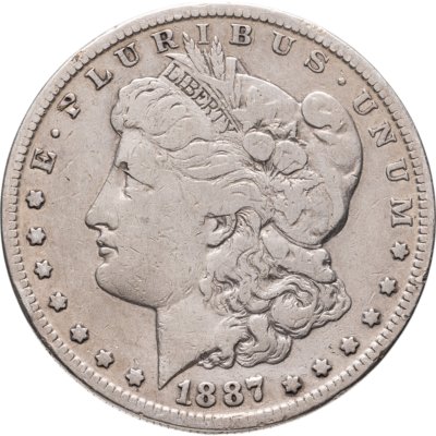 купить США 1 доллар (dollar) 1887 S Доллар Моргана знак монетного двора: "S" - Сан-Франциско