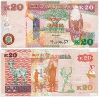 купить Замбия 20 квача 2012 (Pick 52a)