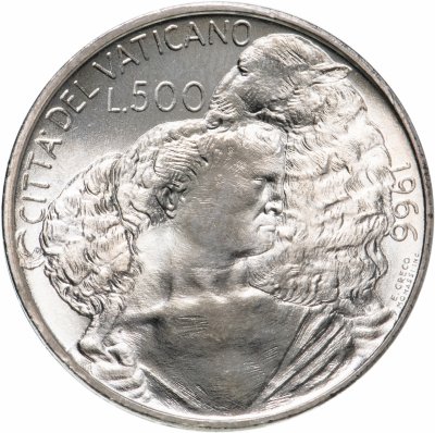 купить Ватикан 500 лир (lire) 1966
