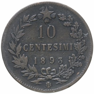 купить Италия 10 чентезимо (centesimi) 1893