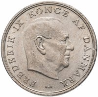 Купить Дания 5 крон (kroner) 1960-1972, случайная дата