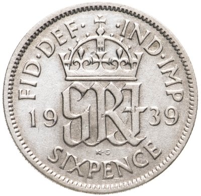 купить Великобритания 6 пенсов 1939