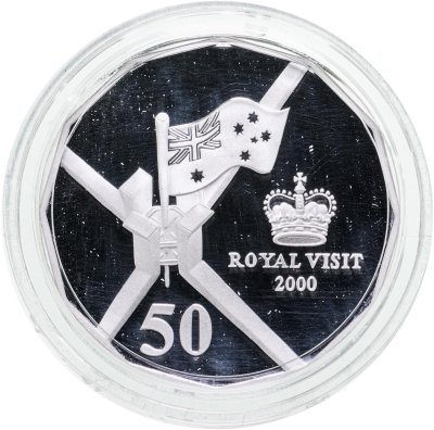 купить Австралия 50 центов 2000 "Королевский визит"