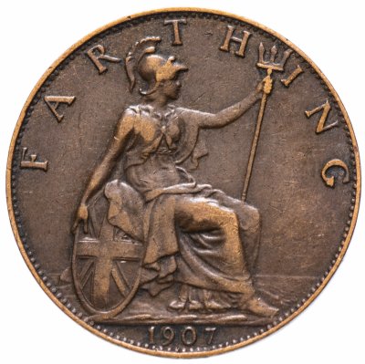 купить Великобритания 1 фартинг (farthing) 1907