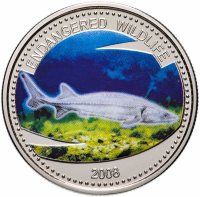 Купить Палау 1 доллар 2008 "Подводный мир - Вымирающие виды - Рыба type 2"