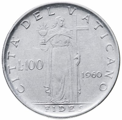 купить Ватикан 100 лир (lire) 1960