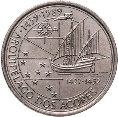 купить Португалия 100 эскудо (escudos) 1989 "Золотой век открытий - Открытие Азорских островов"