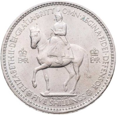 купить Великобритания 5 шиллингов 1953 "Коронация Королевы Елизаветы II" в оригинальной капсуле