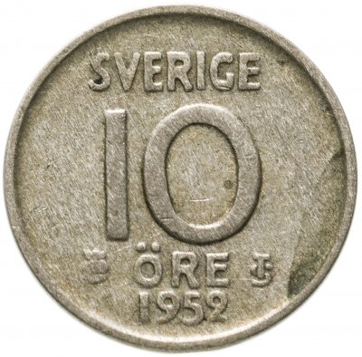 купить Швеция 10 эре (ore) 1952