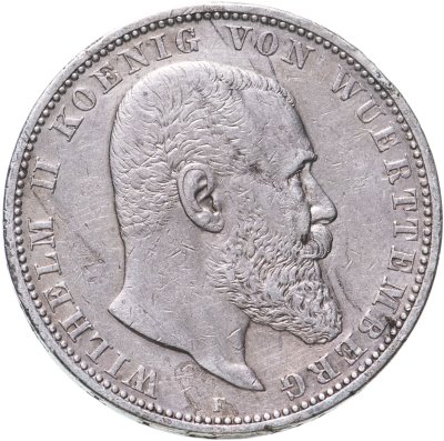 купить Германская Империя, Вюртемберг 5 марок (mark) 1904