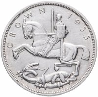 купить Великобритания 1 крона (crown) 1935 25 лет правления Короля Георга V