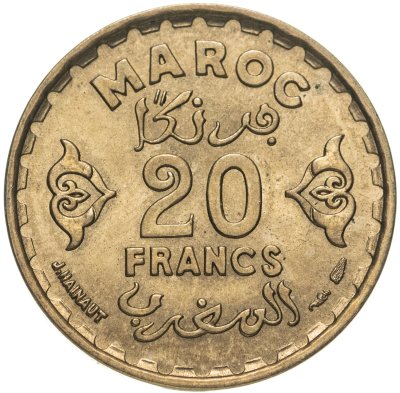купить Марокко 20 франков (francs) 1952