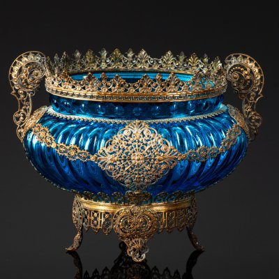 купить Вазочка в ажурной оплетке, металл, стекло, Западная Европа, 1910-1950 гг.