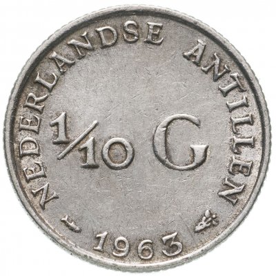 купить Нидерландские Антильские острова 1/10 гульдена (gulden) 1963