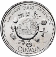 Купить Канада 25 центов (cents) 2000 "Миллениум - Сообщество"