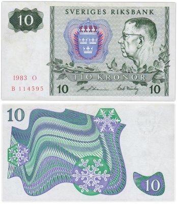 купить Швеция 10 крон 1983 года