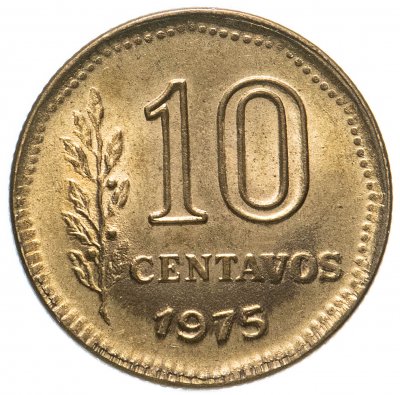 купить Аргентина 10 сентаво (centavos) 1975