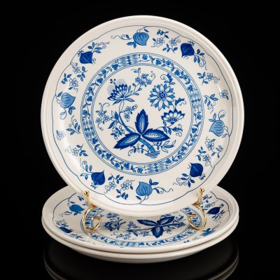 купить Набор из трех тарелок с декором "Луковый узор", Biltons Tableware Ltd, фаянс, печать, Великобритания, 1960-1990 гг.