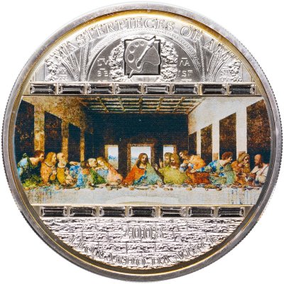 купить Острова Кука 20 долларов 2008 "Шедевры мирового искусства: Тайная вечеря" в футляре с сертификатом