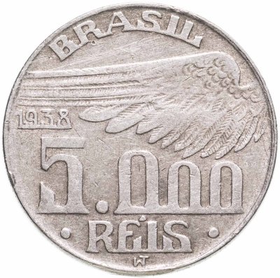 купить Бразилия 5000 реалов (рейс, reis) 1938