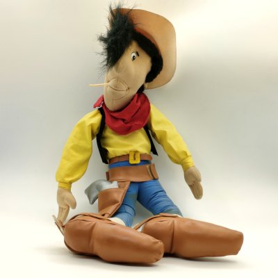 купить Мягкая игрушка "Счастливчик Люк" (Лаки Люк/Lucky Luke), Michael Mühleck GmbH, ткань, набивка, искусственная кожа, пластмасса, пошив машинный, Германия, 1995 г.