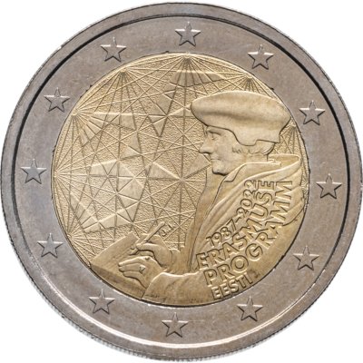 купить Эстония 2 евро (euro) 2022 35 лет программе Эразмус Плюс