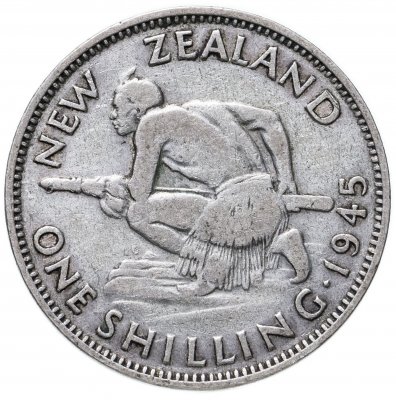 купить Новая Зеландия 1 шиллинг (shilling) 1945