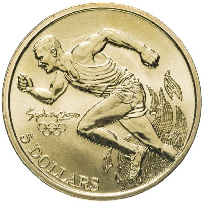 купить Австралия 5 долларов (dollars) 2000 "Олимпийские игры в Сиднее - Легкая атлетика"