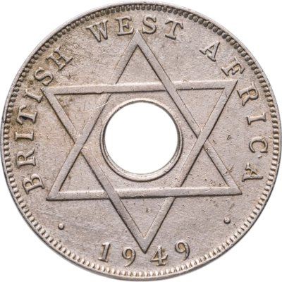 купить Британская Западная Африка 1/2 пенни 1949 знак монетного двора: "H" - Хитон, Бирмингем