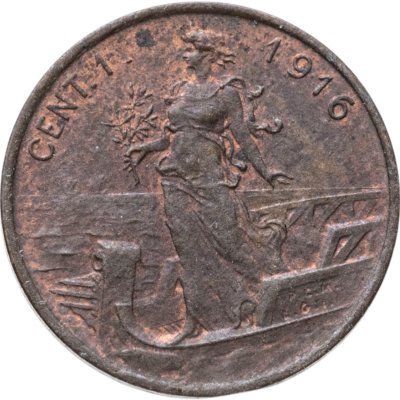 купить Италия 1 чентезимо (centesimo) 1916
