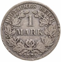 купить Германия 1 марка 1875 H знак монетного двора: "H" - Дармштадт