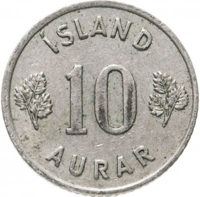 купить Исландия 10 эйре (aurar) 1946-1969, случайная дата