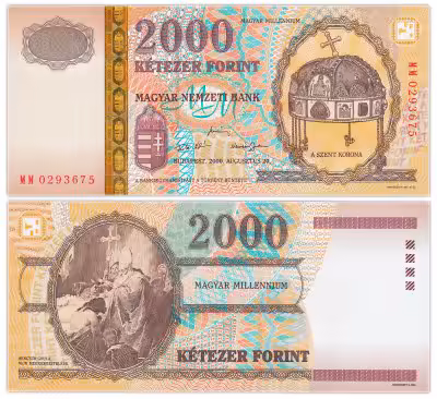 купить Венгрия 2000 форинтов 2000 (Pick 186a) "Миллениум" в буклете
