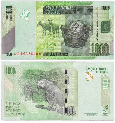 купить Конго 1000 франков 2022 года (Pick 101d)
