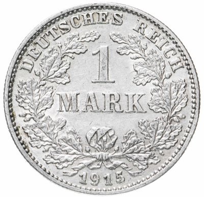 купить Германия 1 марка 1915 "G" знак монетного двора: "G" - Карлсруэ